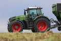 Fendt 942 Vario tractor with Fendt loader wagon Royalty Free Stock Photo